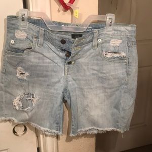 Light washed denim shorts